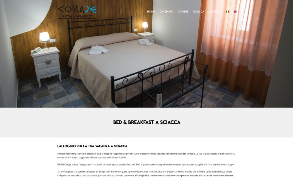 Anteprima del sito Coraje Room & Breakfast