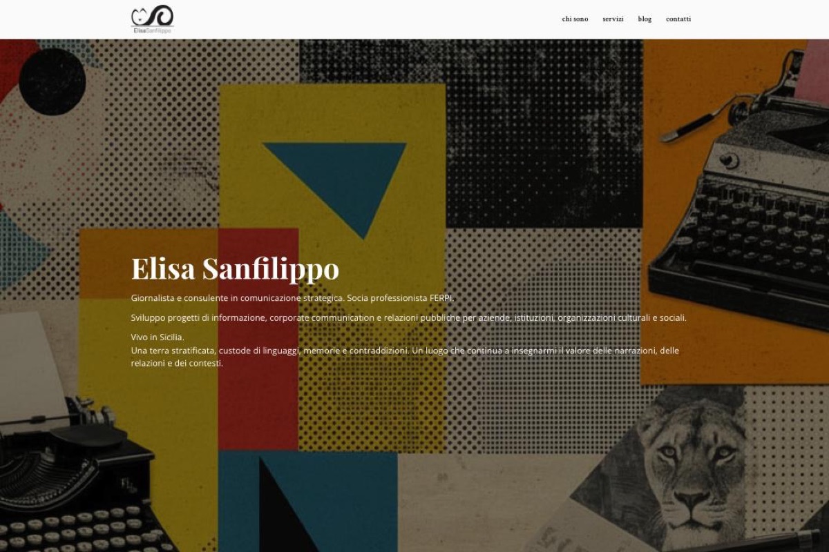 Anteprima del sito di Elisa Sanfilippo