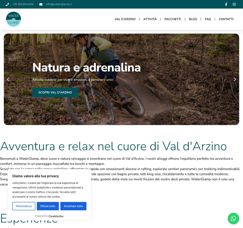 Anteprima del sito WaterGlamp