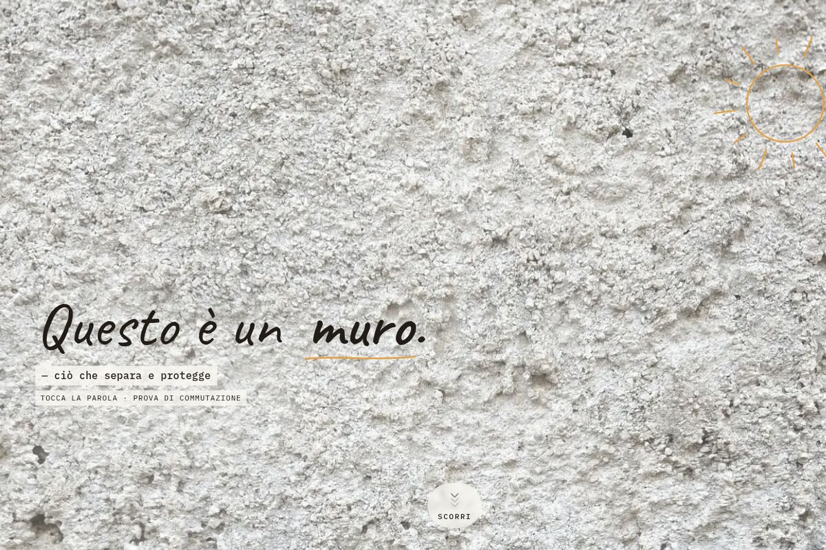 Anteprima della demo Ducoton-300: un muro bianco con la scritta Questo è un muro